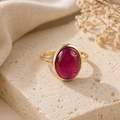 Rubelitt ring - Zambian Rose