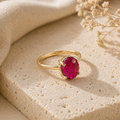 Rubelitt ring - Zambian Rose